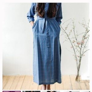 Horses Atelier - Tie Belt Dress in Pastel Grid - Horses 2 - GUC